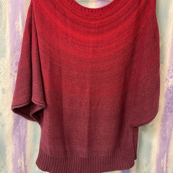 A.N.A red ombré sweater, cropped sleeves - Picture 6 of 7